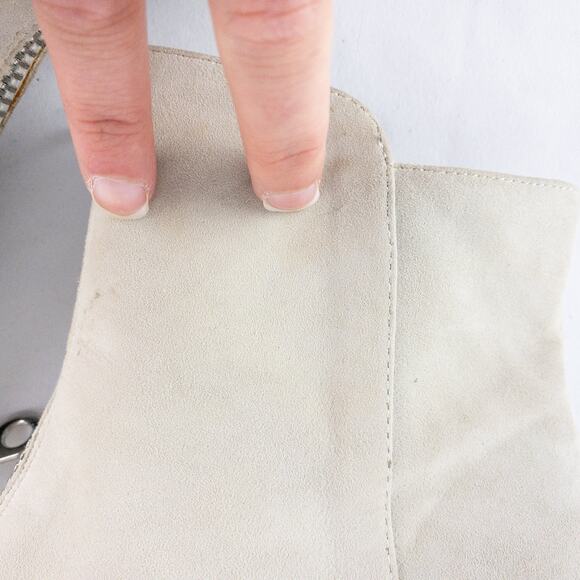 Anthropologie Matiko Mylvia Tan Suede Front Zip Ankle Boots Womens 6 - Picture 8 of 16